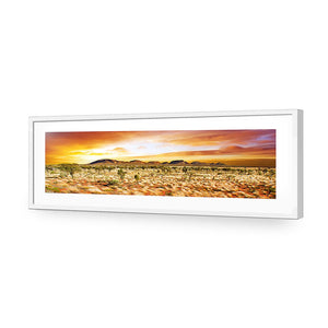 Australian Outback Sunset | Classic Acrylic | Flat Frame With Border | White