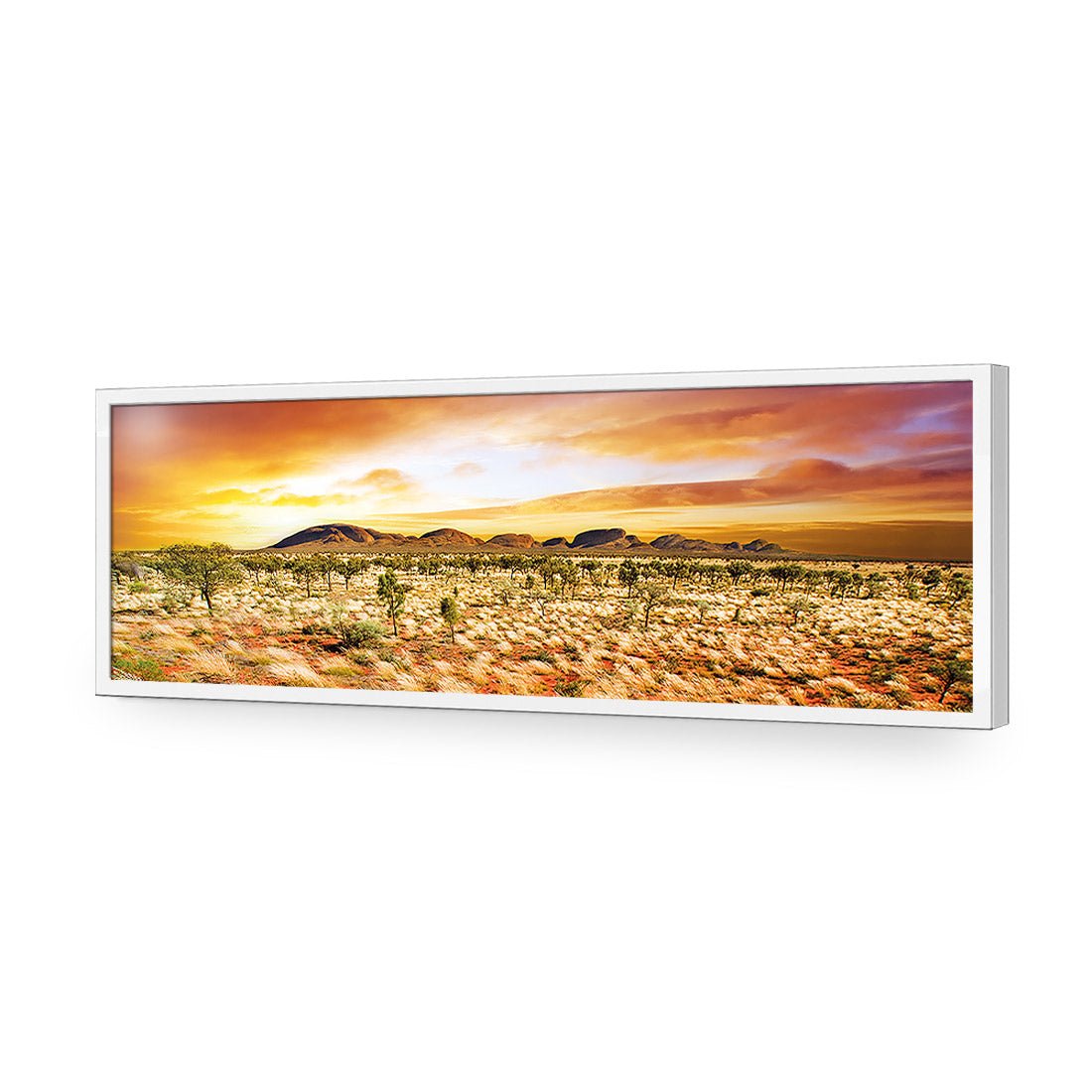 Australian Outback Sunset, Long Acrylic Glass Art - Wall Art Designs - 1452_AL_H WAD_AP - 030 - EDG_60x20_S - 2538 - WHT