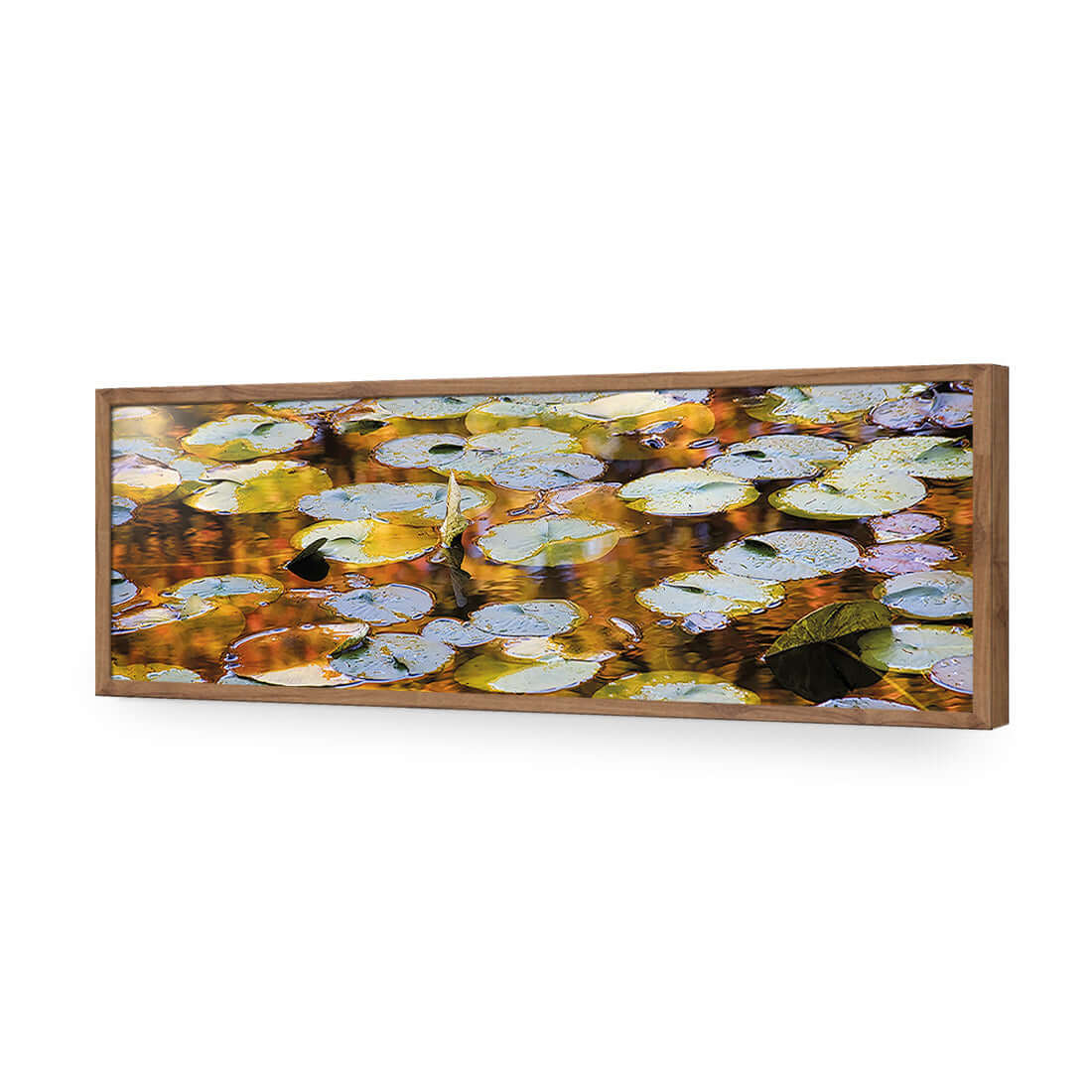 Autumn Lilypads (Long) - Wall Art Designs - 3041_AL_H WAD_AP - 030 - EDG_90x30_S - 2538 - NAT