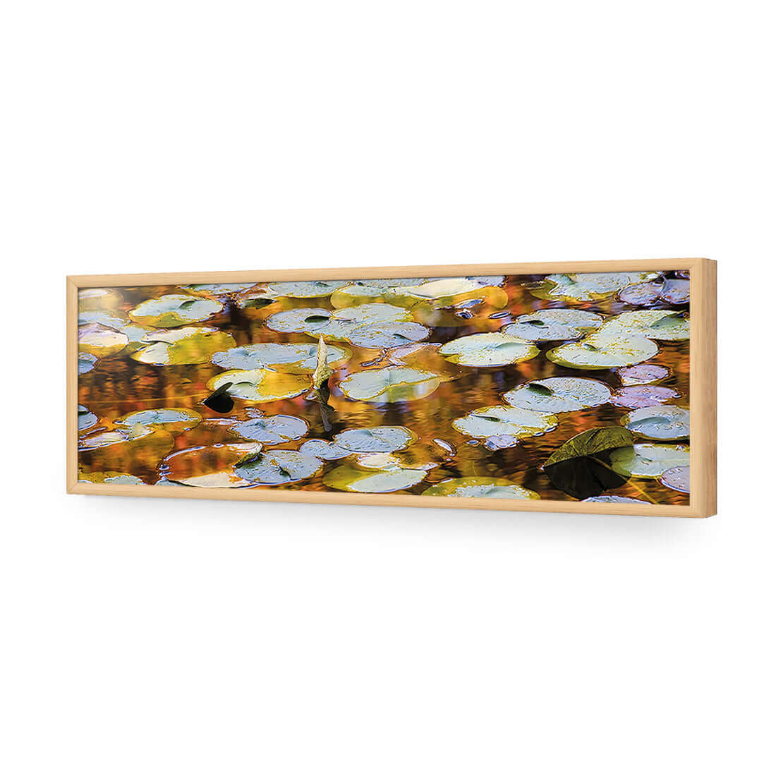 Autumn Lilypads (Long) - Wall Art Designs - 3041_AL_H WAD_AP - 030 - EDG_90x30_S - 2538 - OAK