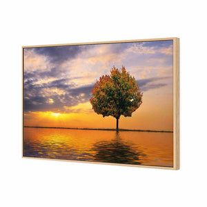 Autumn Reflection | Standard Canvas | Floating Frame | Oak