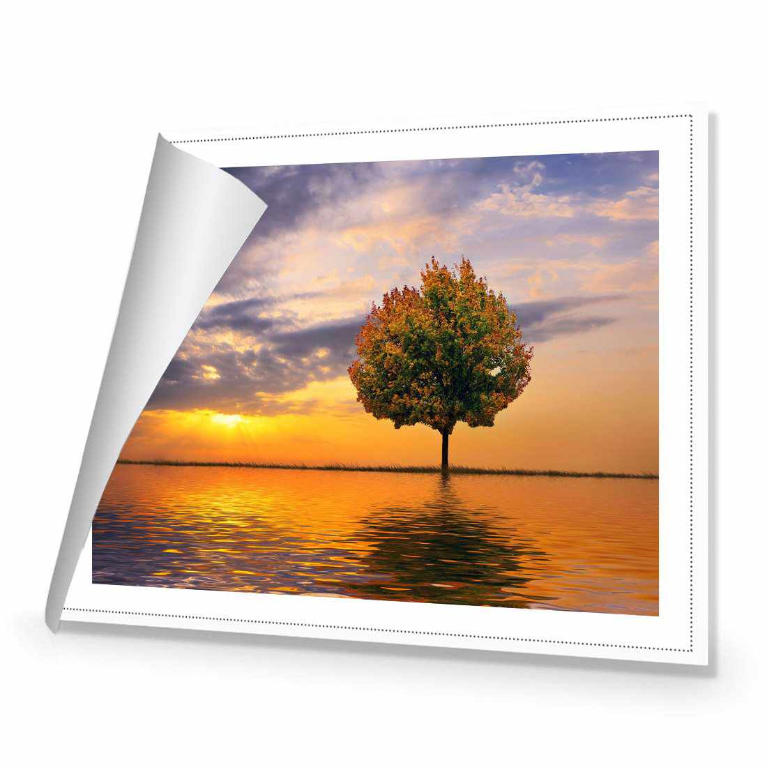 Autumn Reflection Canvas Art - Wall Art Designs - 1846_AR_H WAD_CP - MPY - 260 - M - R_45x30_NONE