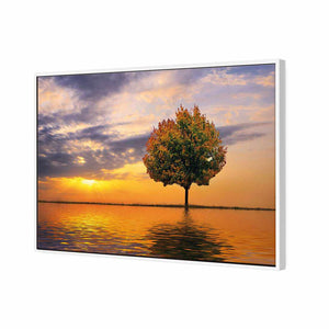 Autumn Reflection | Standard Canvas | Floating Frame | White