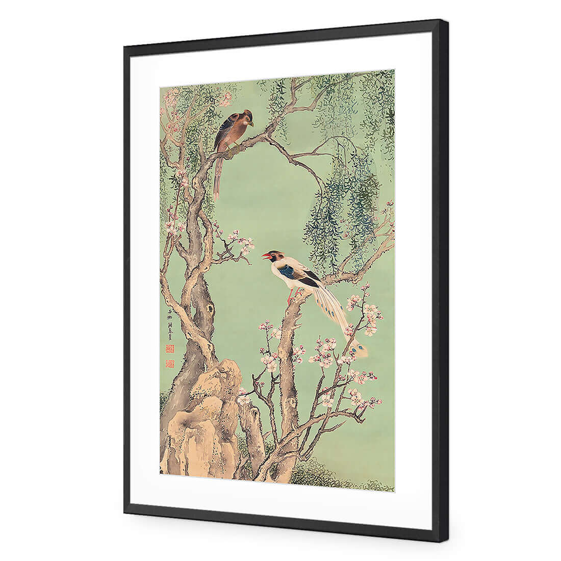 Avian Chinoiserie 3 - Wall Art Designs - 4014_AR_V WAD_AP - 030 - MAT_45x30_S - 2538 - BLK