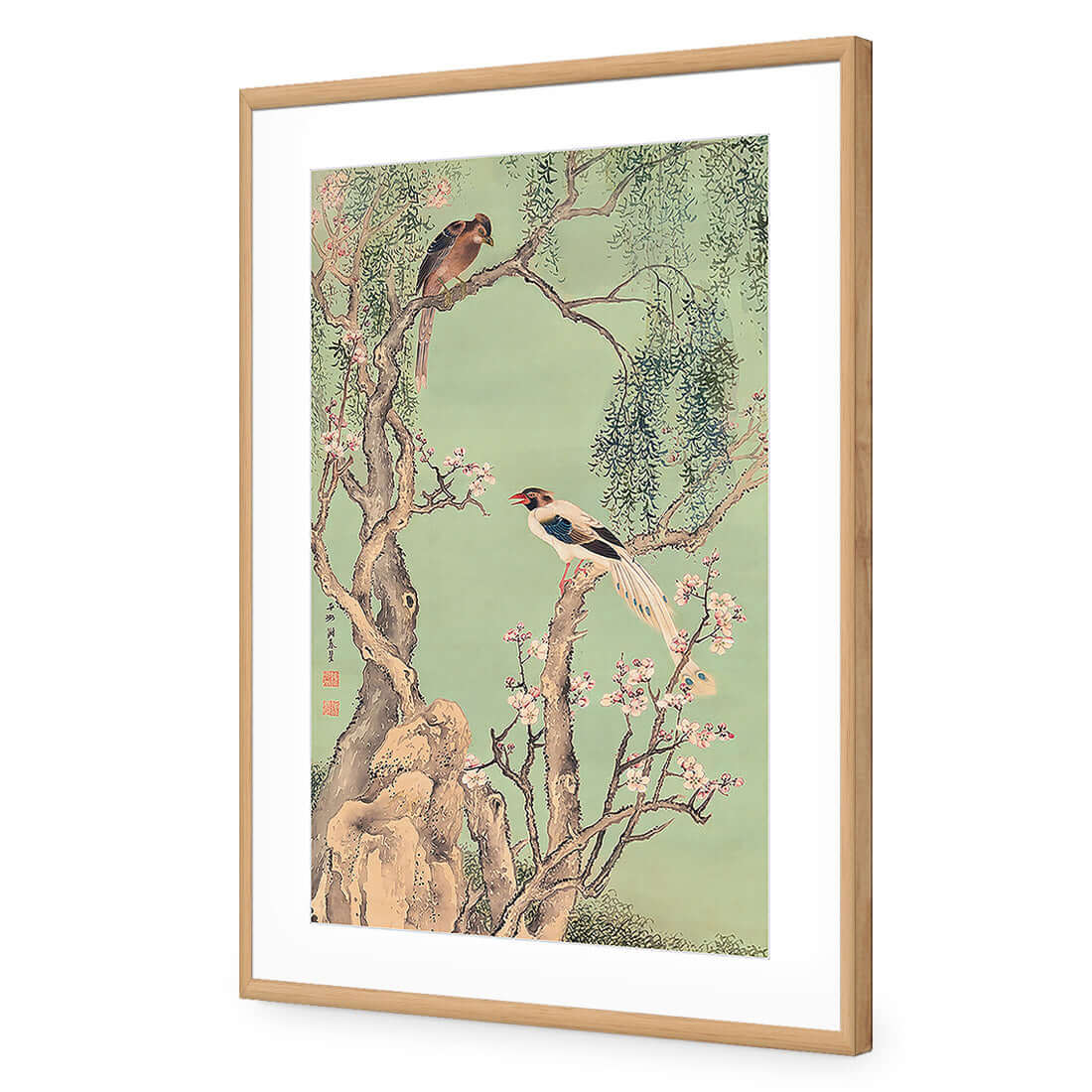 Avian Chinoiserie 3 - Wall Art Designs - 4014_AR_V WAD_AP - 030 - MAT_45x30_S - 2538 - OAK