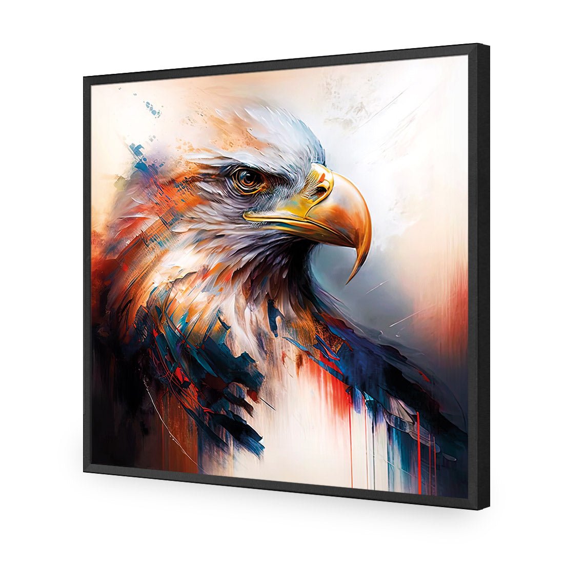 Bald Eagle | Classic Acrylic | Flat Frame No Border | Black