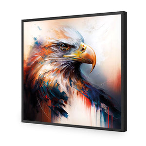 Bald Eagle | Classic Acrylic | Flat Frame No Border | Black
