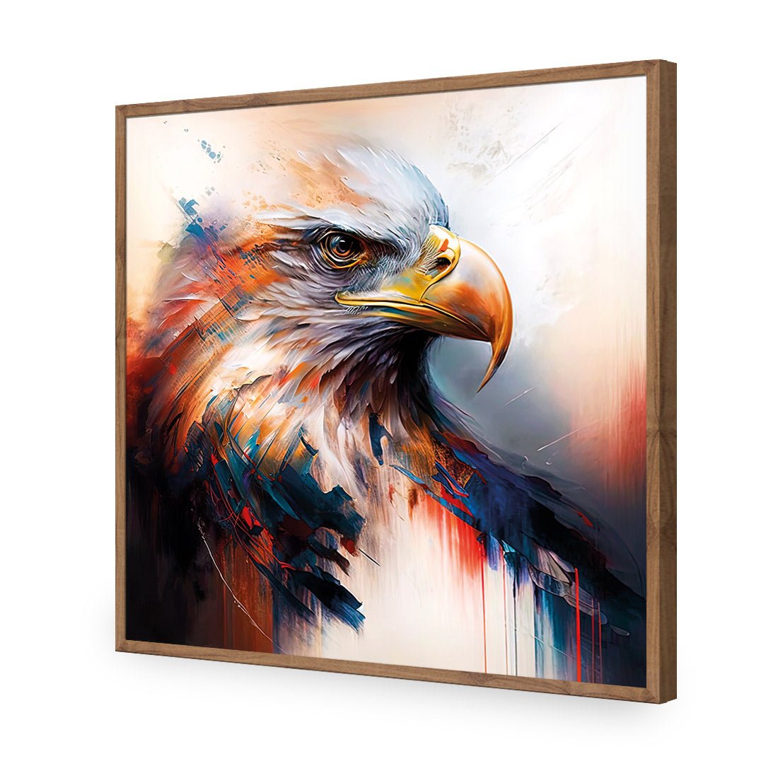 Bald Eagle | Classic Acrylic | Flat Frame No Border | Natural