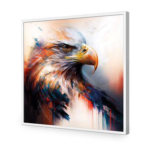 Bald Eagle | Classic Acrylic | Flat Frame No Border | White