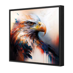 Bald Eagle | Classic Canvas | Floating Frame | Black