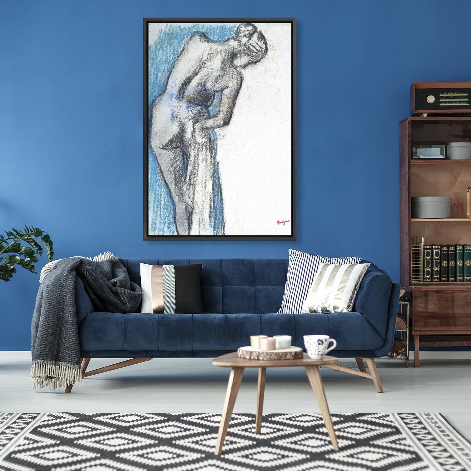 Bathing Nude Blue By Edgar Degas - Wall Art Designs - 3298_AR_V WAD_CP - MPY - 260 - M - S - S_45x30_NONE