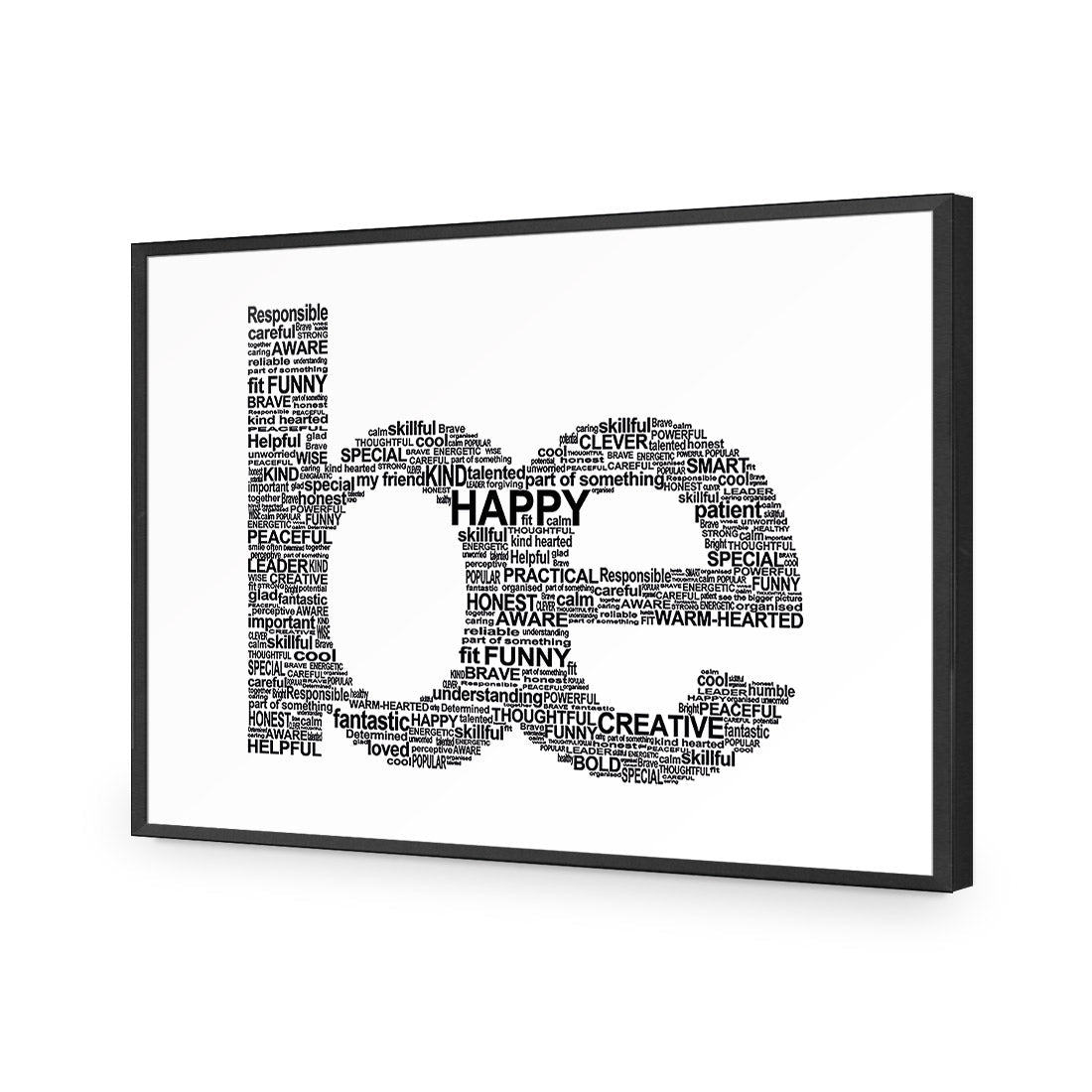 Be Everything, White - Wall Art Designs - 1904_BR_H WAD_AP - 030 - EDG_45x30_S - 2538 - BLK