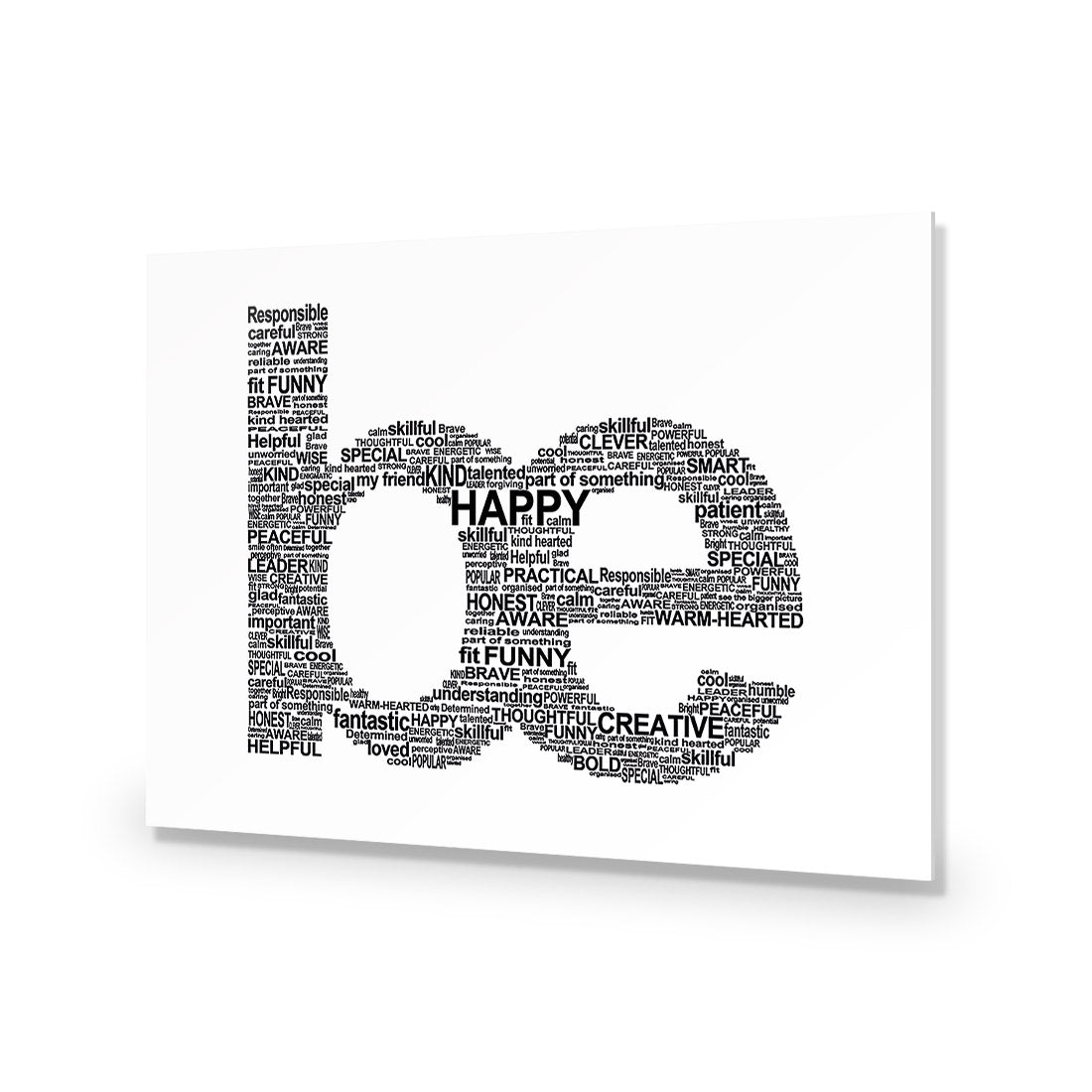 Be Everything, White - Wall Art Designs - 1904_BR_H WAD_AP - 030 - EDG_45x30_NONE