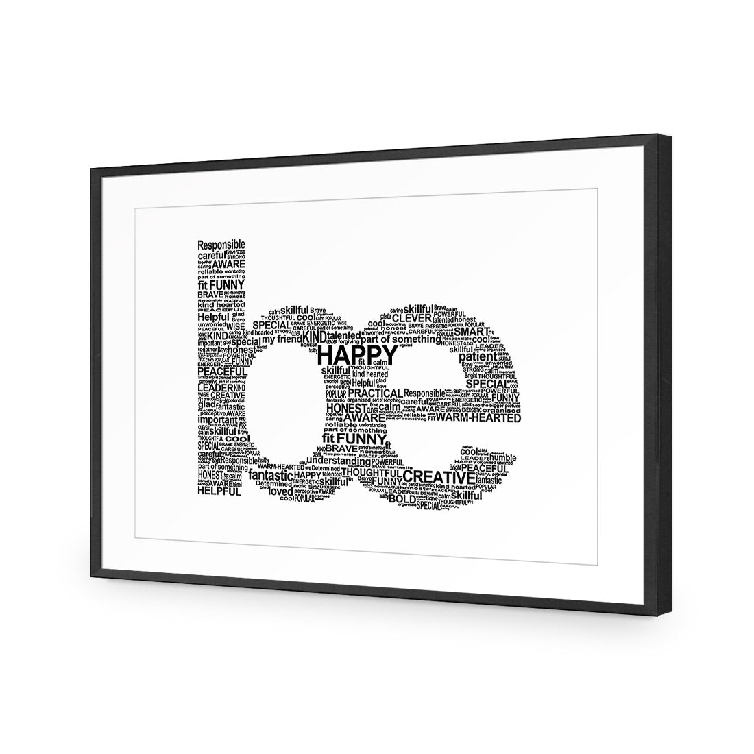 Be Everything, White - Wall Art Designs - 1904_BR_H WAD_AP - 030 - MAT_45x30_S - 2538 - BLK