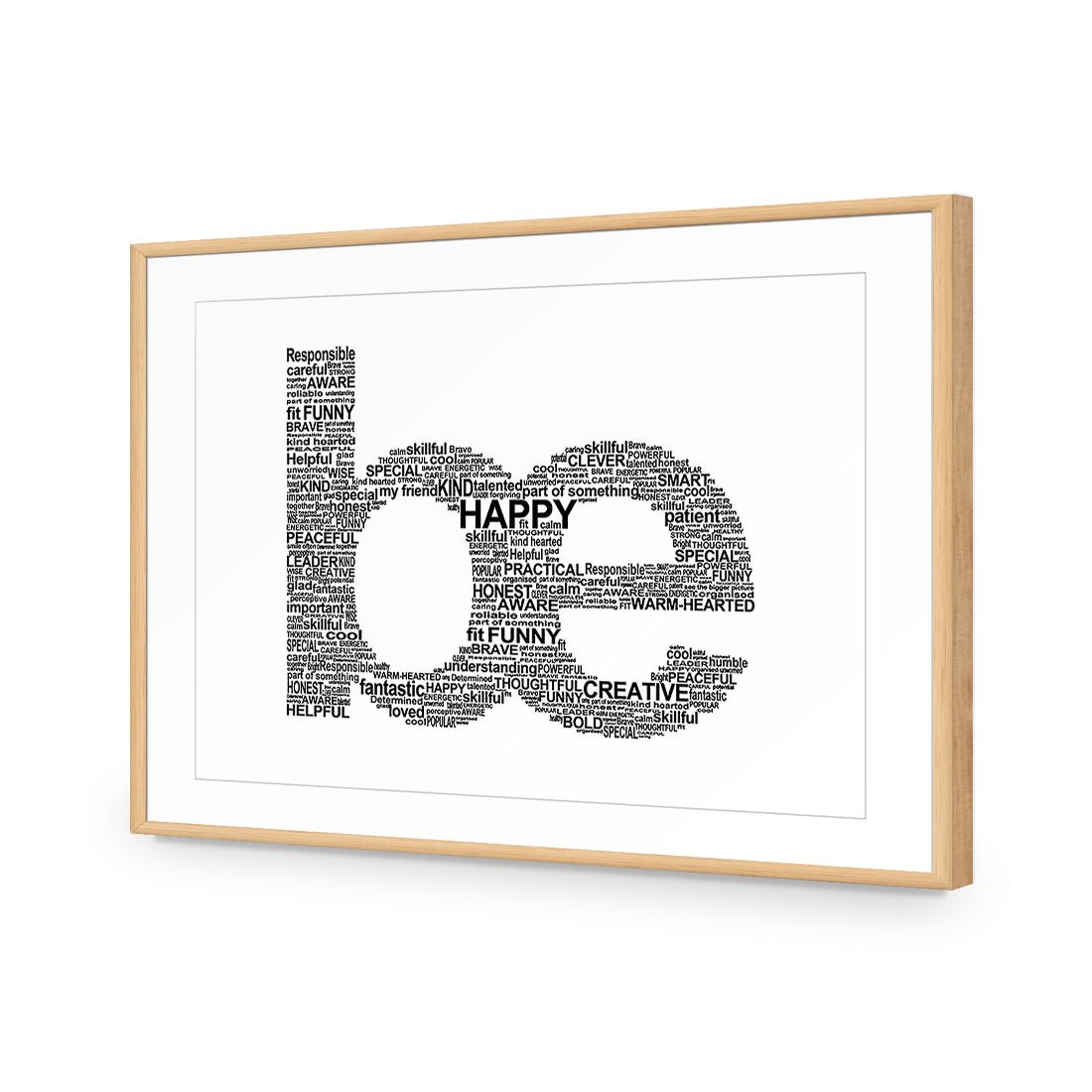 Be Everything, White - Wall Art Designs - 1904_BR_H WAD_AP - 030 - MAT_45x30_S - 2538 - OAK