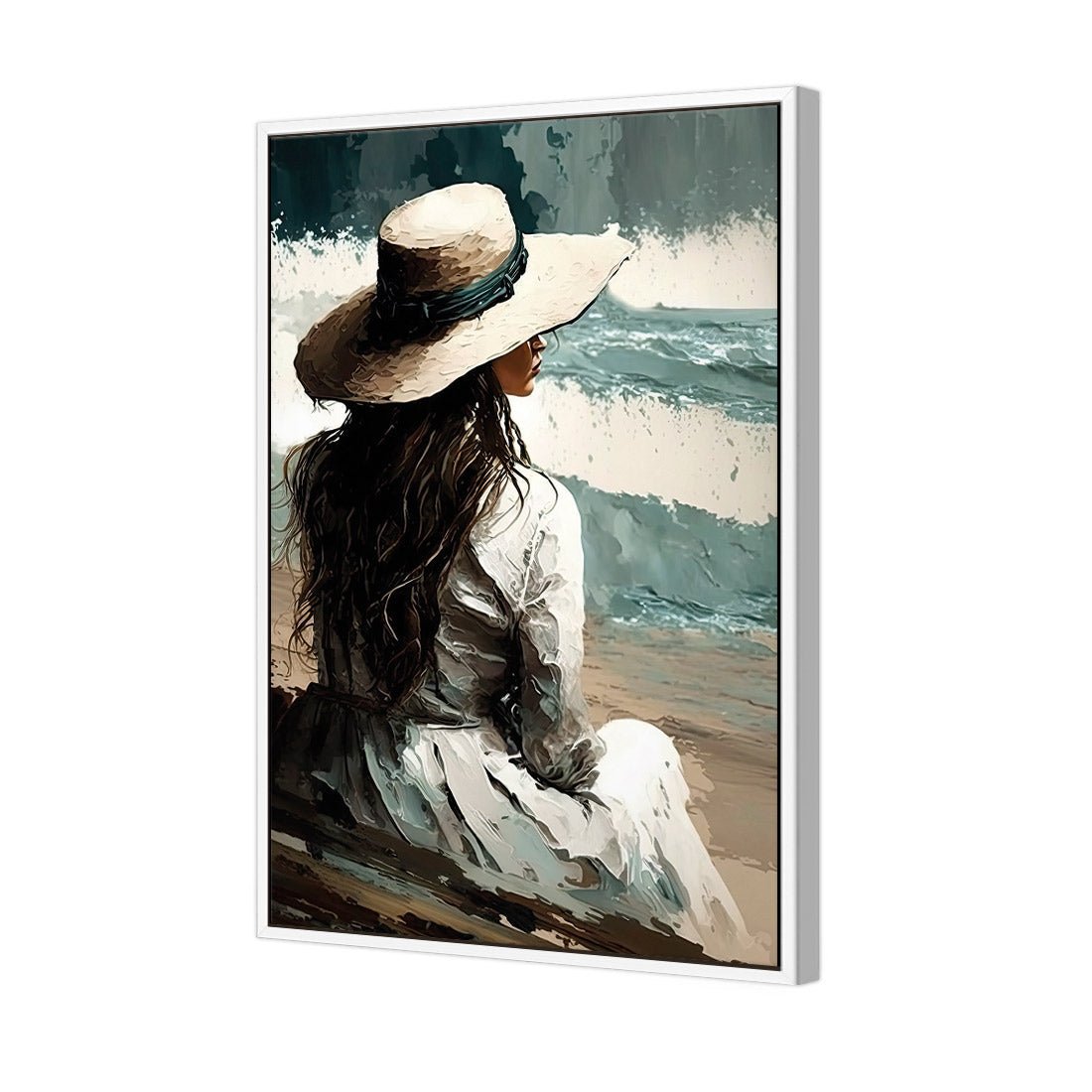 Beach Beauty | Classic Canvas | Floating Frame | White