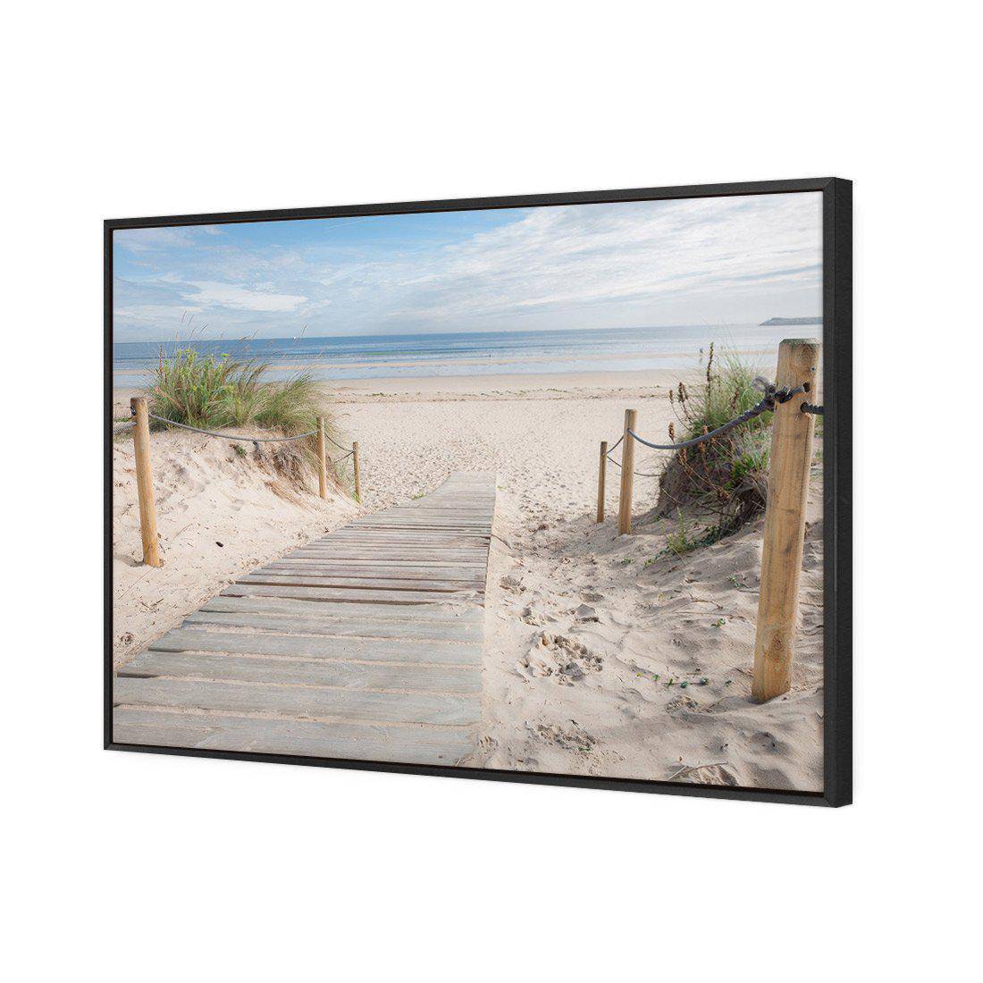 Beach Path | Standard Canvas | Floating Frame | Black