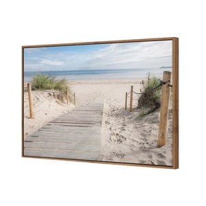 Beach Path | Standard Canvas | Floating Frame | Natural