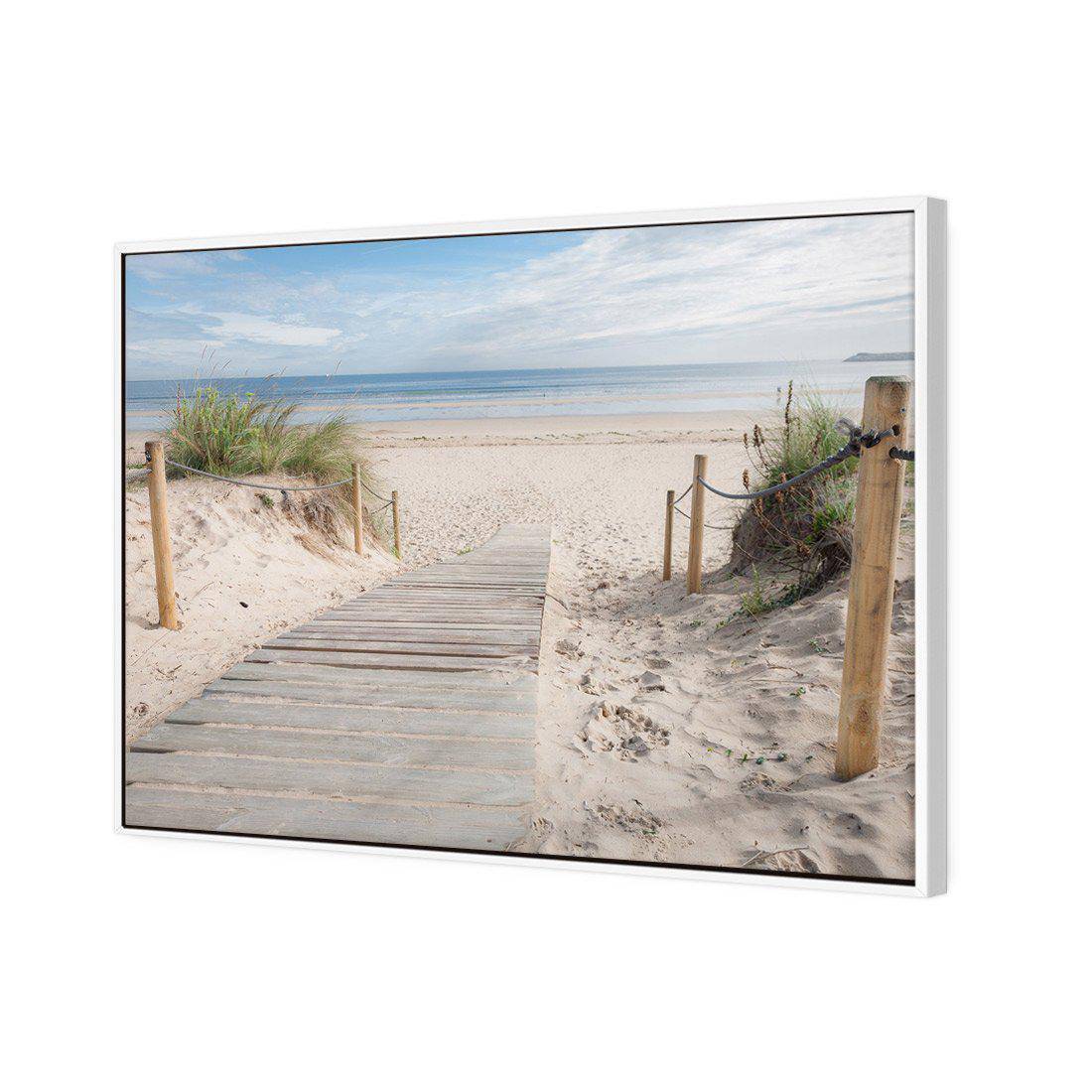 Beach Path | Standard Canvas | Floating Frame | White