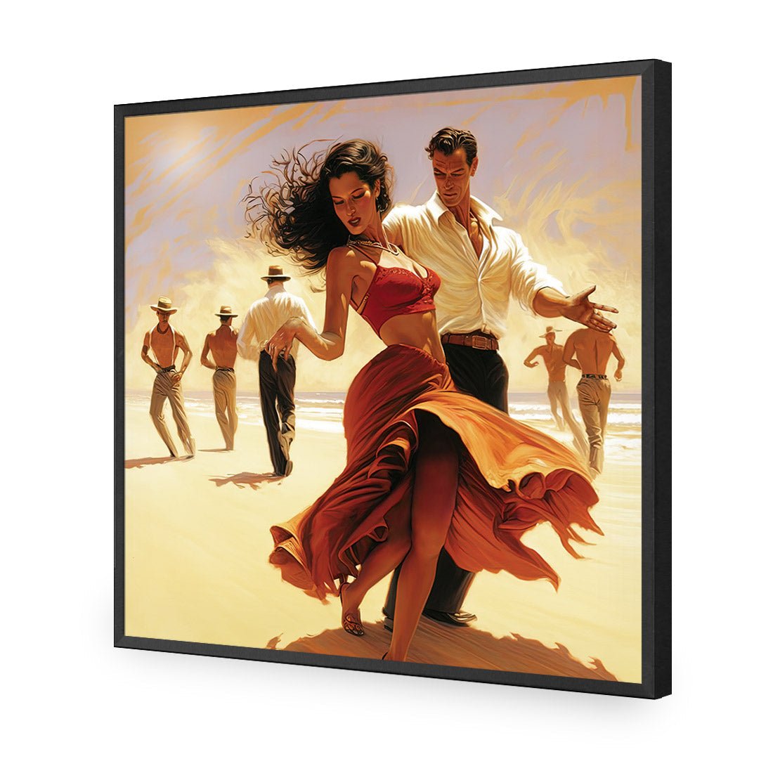Beach Tango | Classic Acrylic | Flat Frame No Border | Black