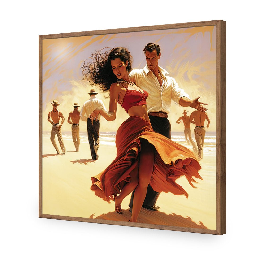 Beach Tango | Classic Acrylic | Flat Frame No Border | Natural
