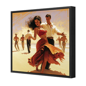 Beach Tango | Classic Canvas | Floating Frame | Black