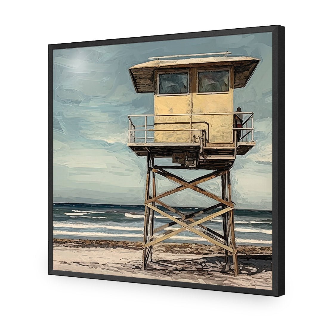 Beach Tower - Wall Art Designs - WH_1133_AS_Q CAF_AP - 030 - EDG_37x37_S - 2538 - BLK