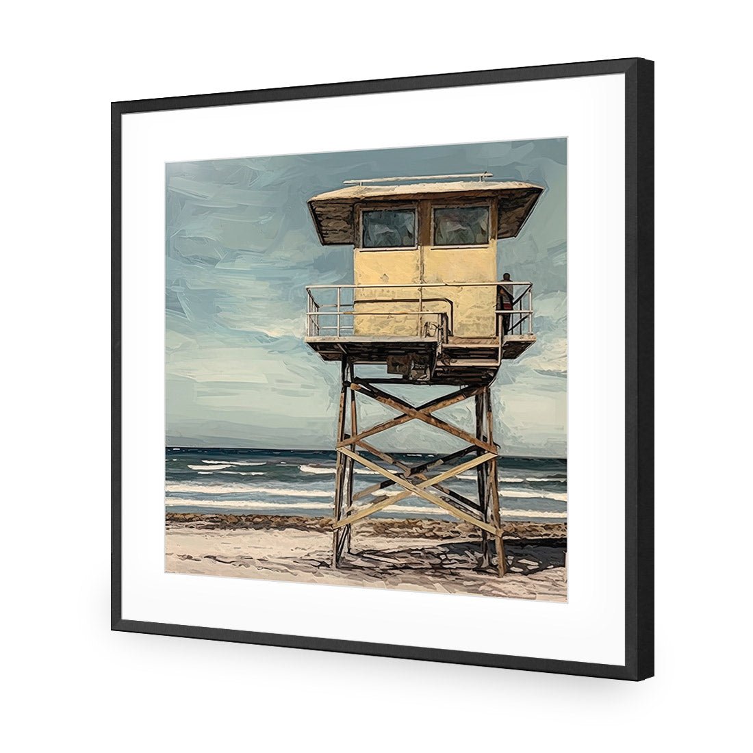 Beach Tower - Wall Art Designs - WH_1133_AS_Q CAF_AP - 030 - MAT_37x37_S - 2538 - BLK