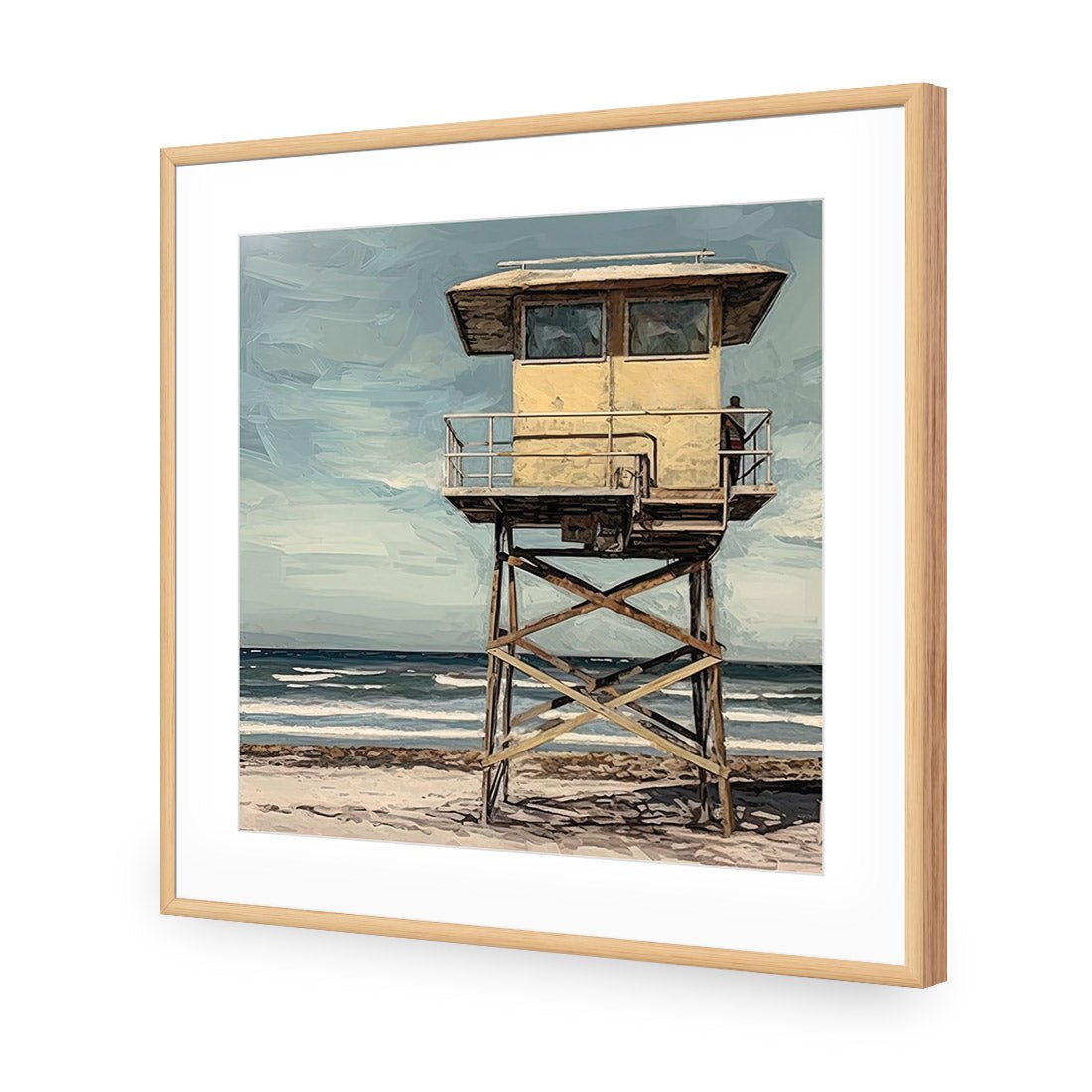 Beach Tower - Wall Art Designs - WH_1133_AS_Q CAF_AP - 030 - MAT_37x37_S - 2538 - OAK