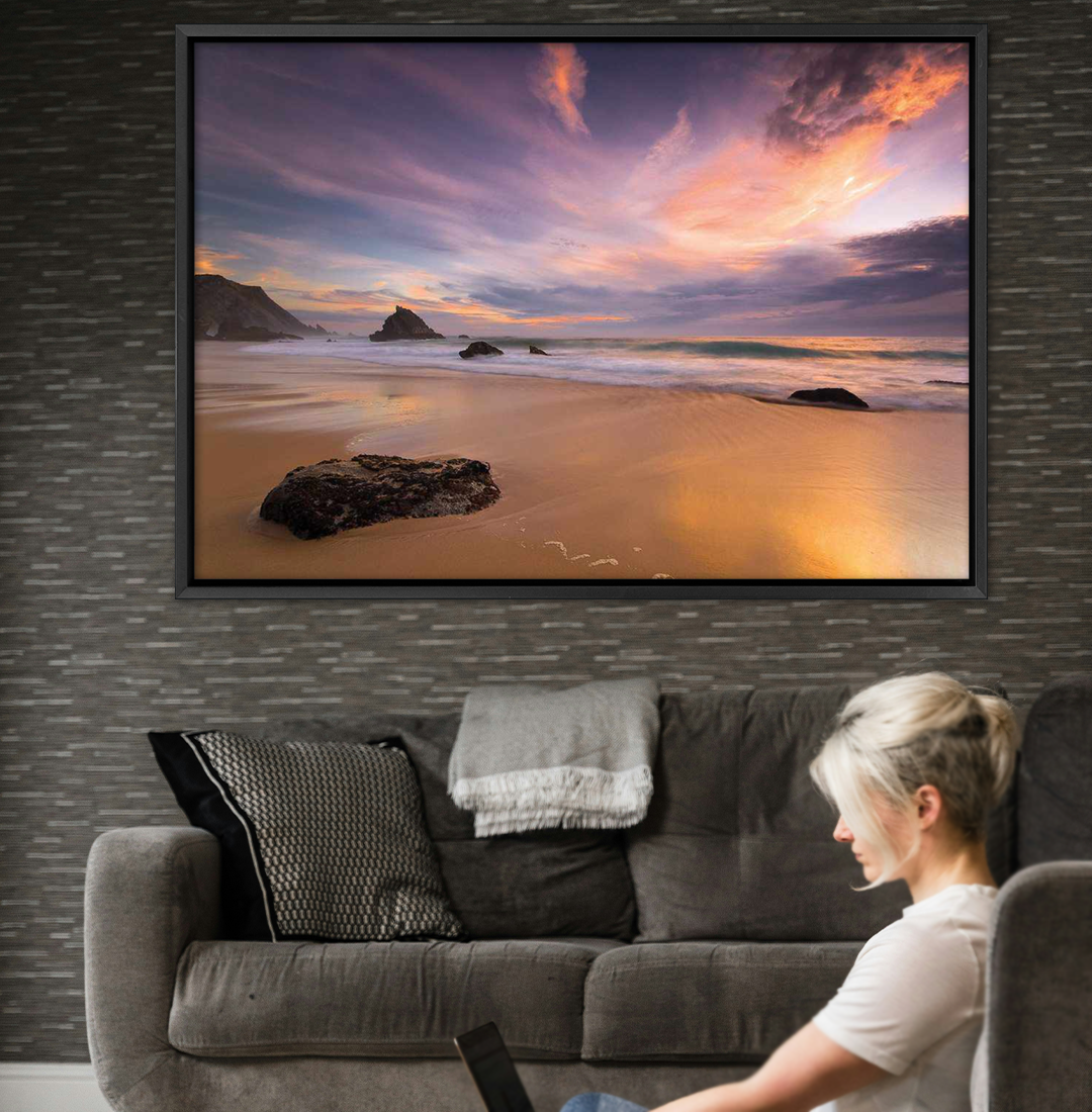 Beach Sunset Canvas Art