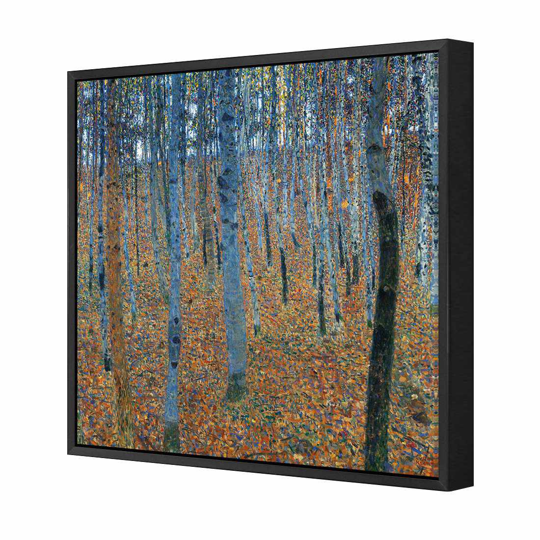 Beech Grove by Gustav Klimt | Classic Canvas | Floating Frame | Black
