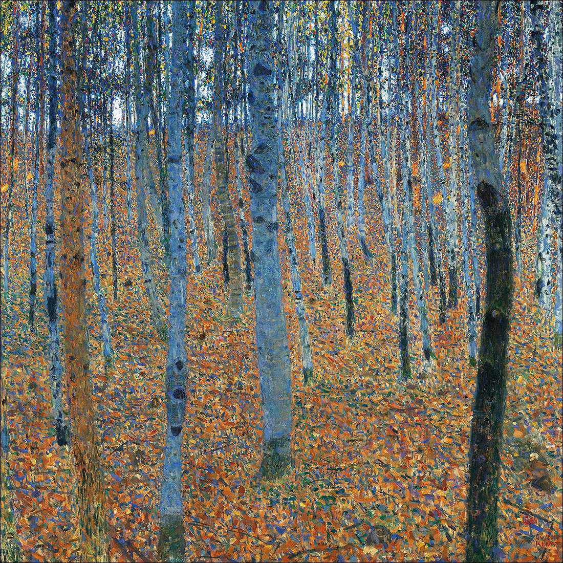 Beech Grove by Gustav Klimt Canvas Art - Wall Art Designs - 1687_AS_Q WAD_CP - MPY - 260 - M - S - S_30x30_NONE_ART