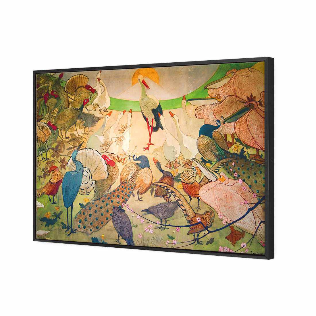 Birds | Standard Canvas | Floating Frame | Black