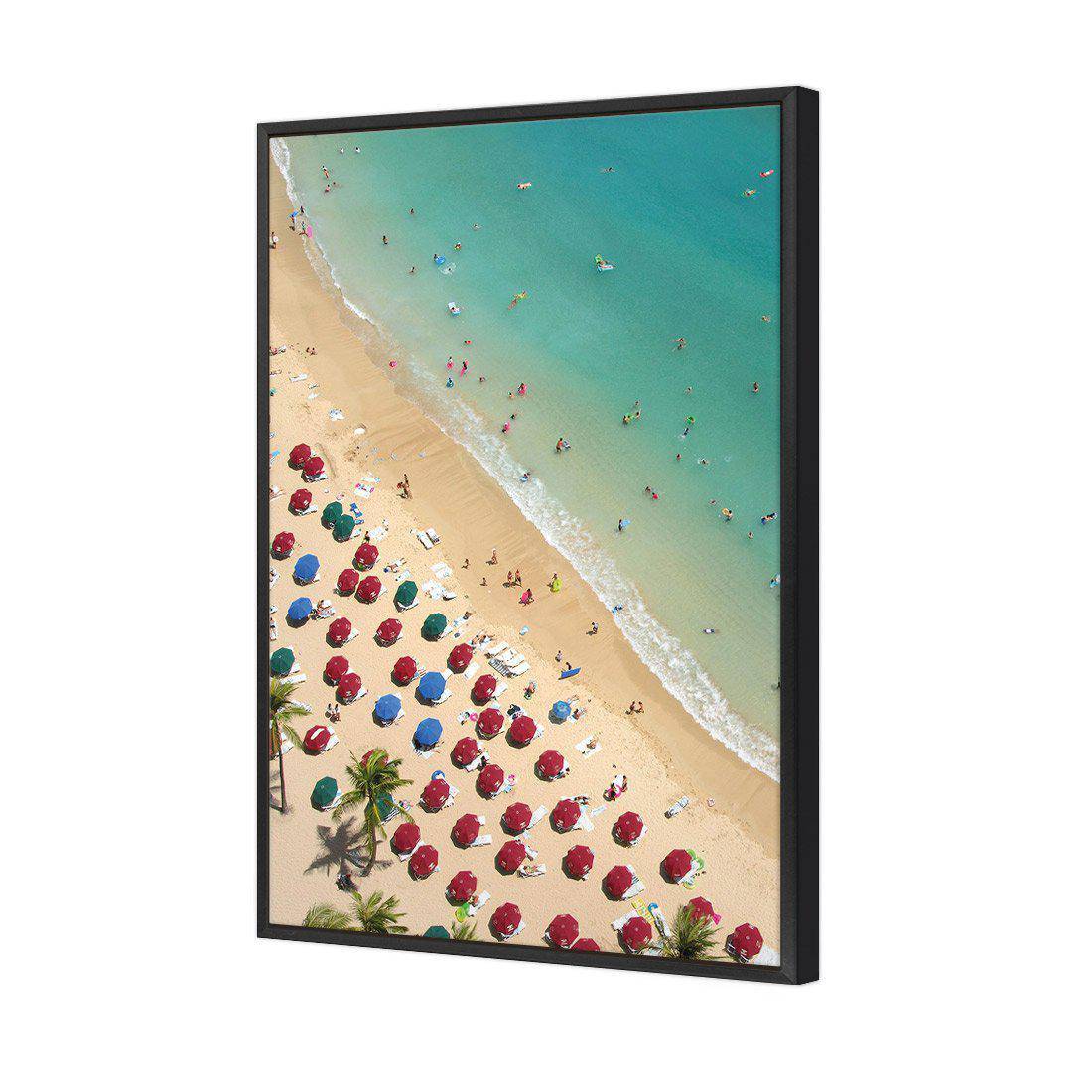 Birds Eye Beach, Portrait | Standard Canvas | Floating Frame | Black