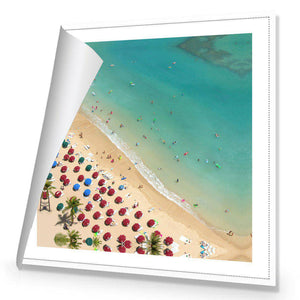 Birds Eye Beach, Square | Classic Canvas | No Frame | Rolled Canvas