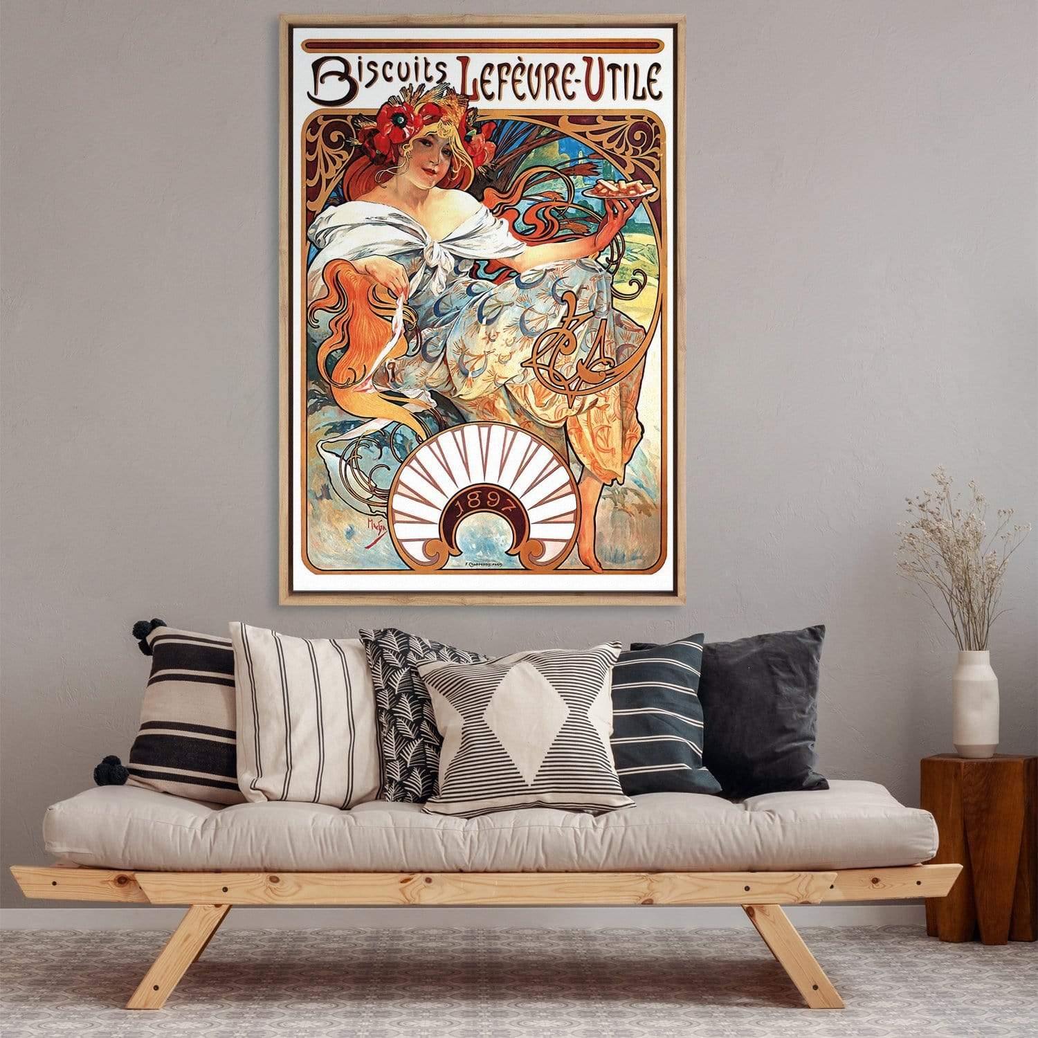 Biscuits, Lefevre Utile By Alphonse Mucha - Wall Art Designs - 954_AR_V WAD_CP - MPY - 260 - BFFFFFF - S - S_45x30_NONE