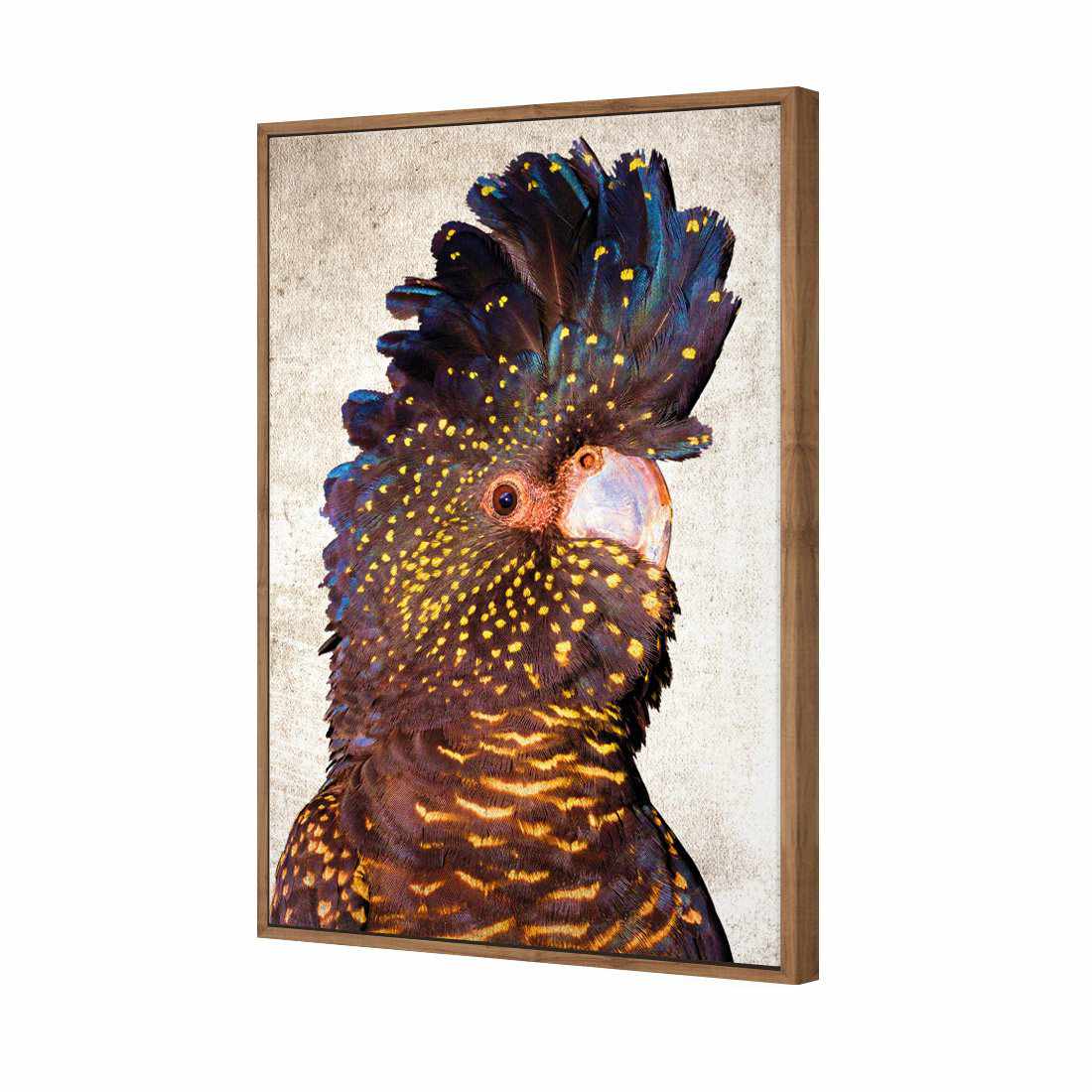 Black Cockatoo Front, Grunge Canvas Art - Wall Art Designs - 2774_AR_V WAD_CP - MPY - 260 - M - S - S_45x30_S - 1550 - NAT