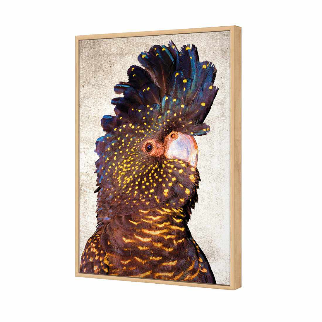 Black Cockatoo Front, Grunge Canvas Art - Wall Art Designs - 2774_AR_V WAD_CP - MPY - 260 - M - S - S_45x30_S - 1550 - OAK