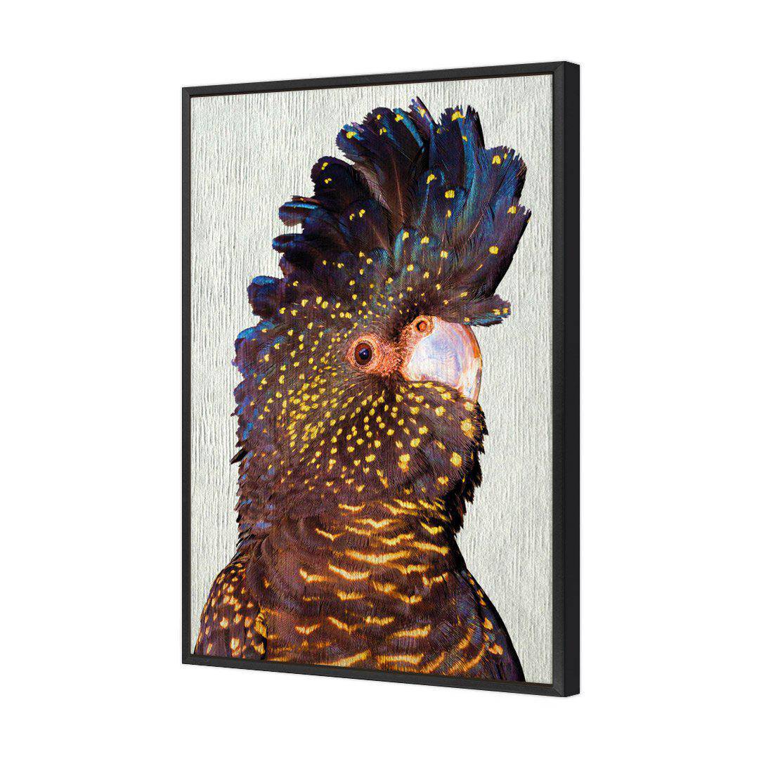 Black Cockatoo Front, Paper | Standard Canvas | Floating Frame | Black