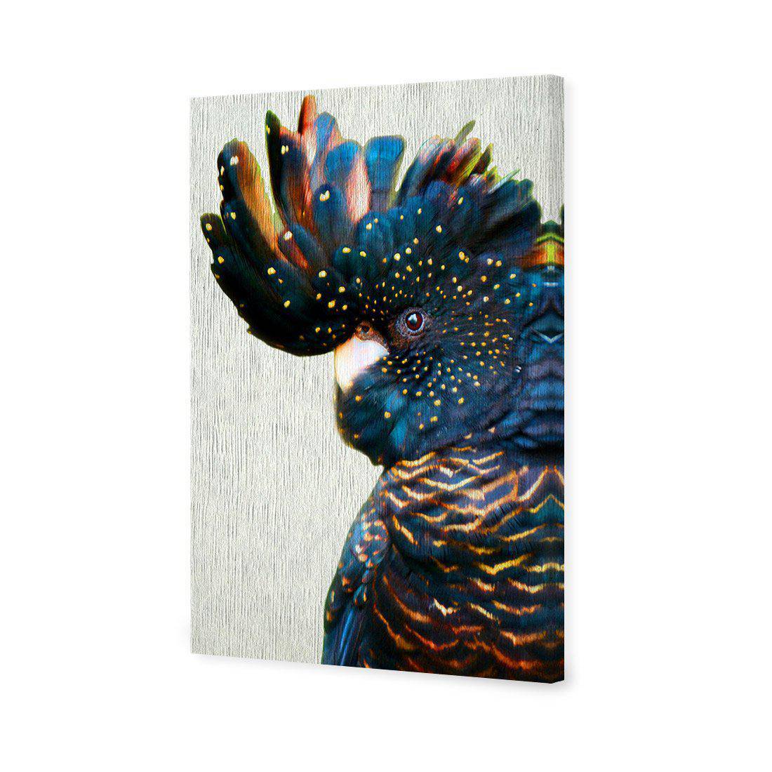 Black Cockatoo Side, Paper Canvas Art - Wall Art Designs - 2698_ER_V WAD_CP - MPY - 260 - M - S - S_45x30_NONE