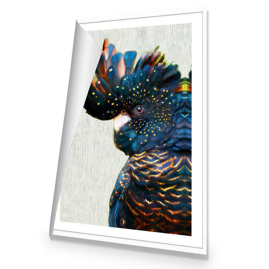 Black Cockatoo Side, Paper | Standard Canvas | No Frame | Rolled Canvas