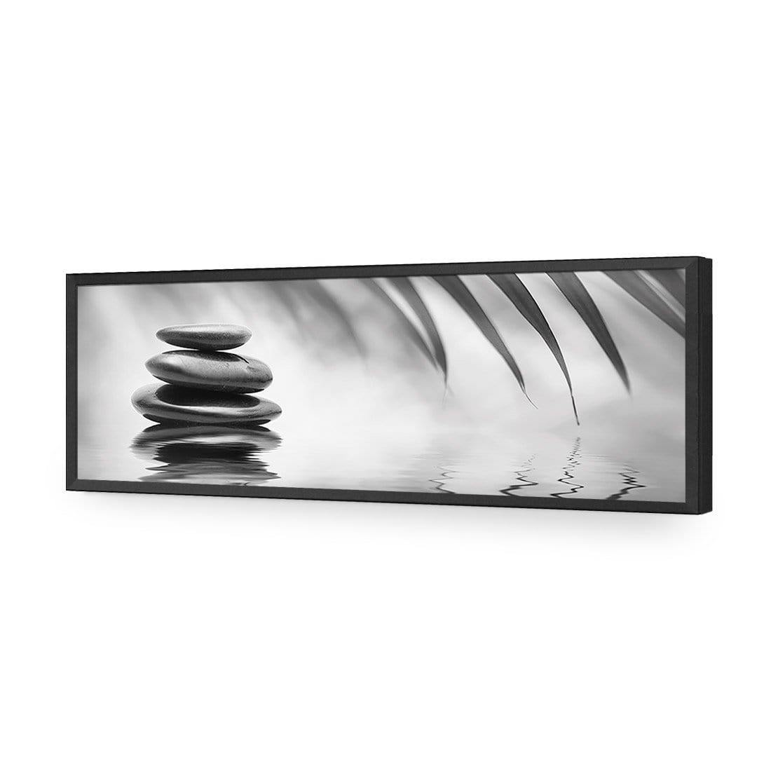 Black Stone Reflection, Black and White (Long) - Wall Art Designs - 1163_BL_H WAD_AP - 030 - EDG_90x30_S - 2538 - BLK