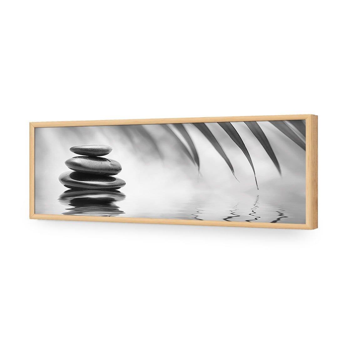 Black Stone Reflection, Black and White (Long) - Wall Art Designs - 1163_BL_H WAD_AP - 030 - EDG_90x30_S - 2538 - OAK