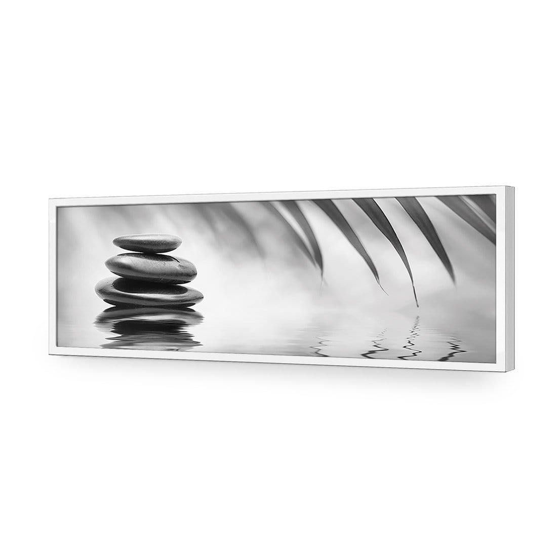 Black Stone Reflection, Black and White (Long) - Wall Art Designs - 1163_BL_H WAD_AP - 030 - EDG_90x30_S - 2538 - WHT