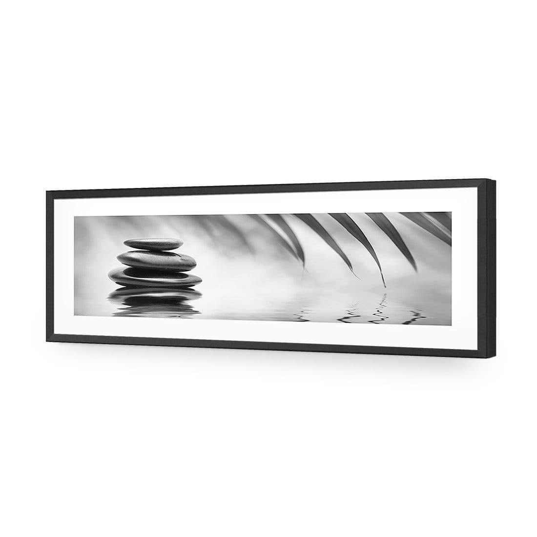 Black Stone Reflection, Black and White (Long) - Wall Art Designs - 1163_BL_H WAD_AP - 030 - MAT_90x30_S - 2538 - BLK