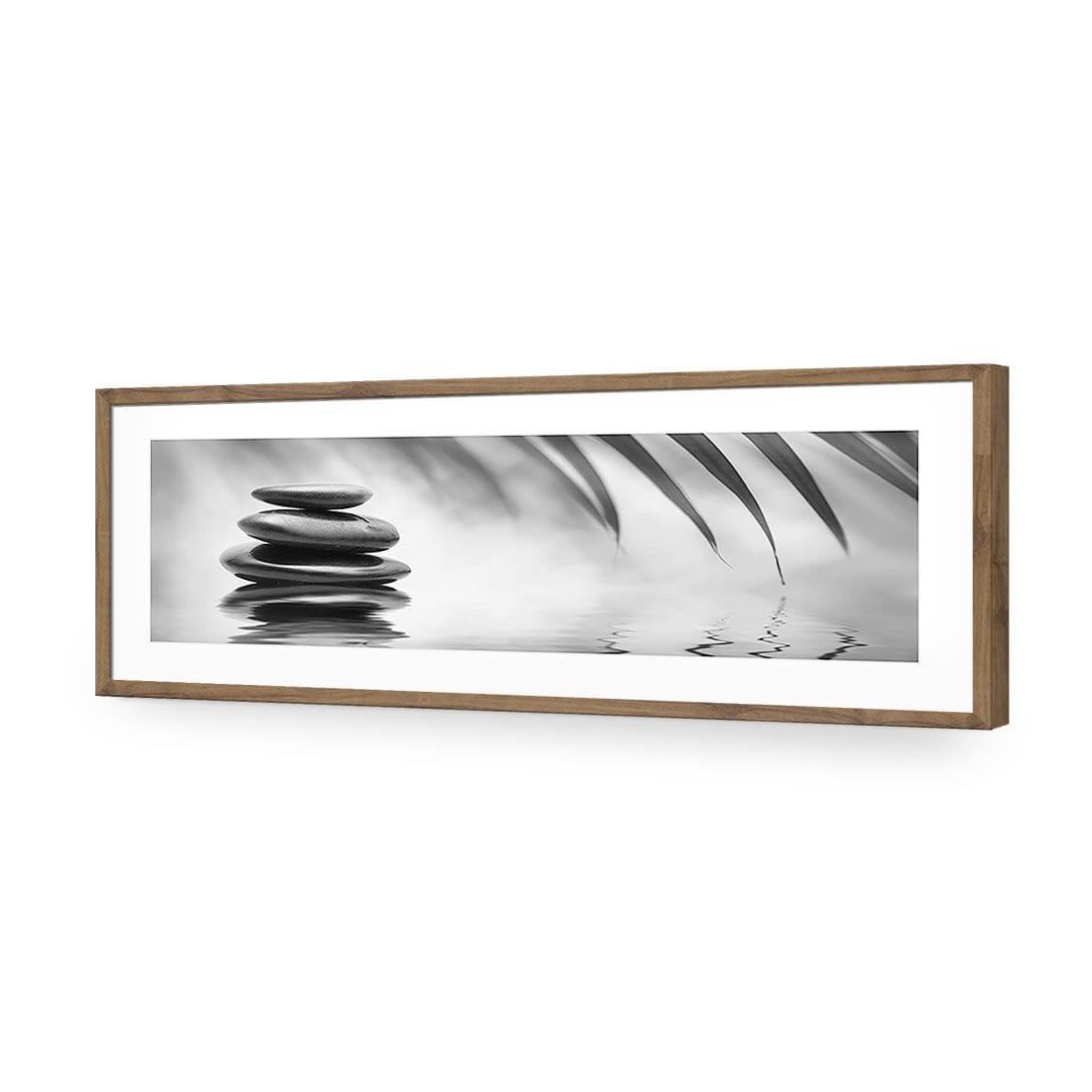 Black Stone Reflection, Black and White (Long) - Wall Art Designs - 1163_BL_H WAD_AP - 030 - MAT_90x30_S - 2538 - NAT