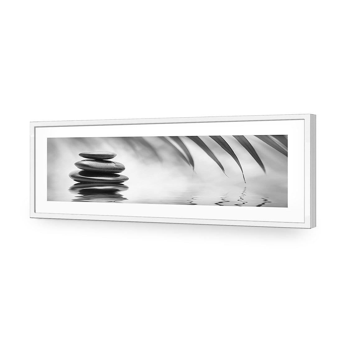 Black Stone Reflection, Black and White (Long) - Wall Art Designs - 1163_BL_H WAD_AP - 030 - MAT_90x30_S - 2538 - WHT