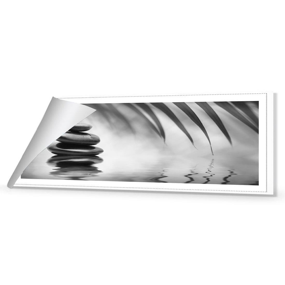 Black Stone Reflection, Black and White (Long) - Wall Art Designs - 1163_BL_H WAD_CP - MPY - 260 - M - R_60x20_NONE