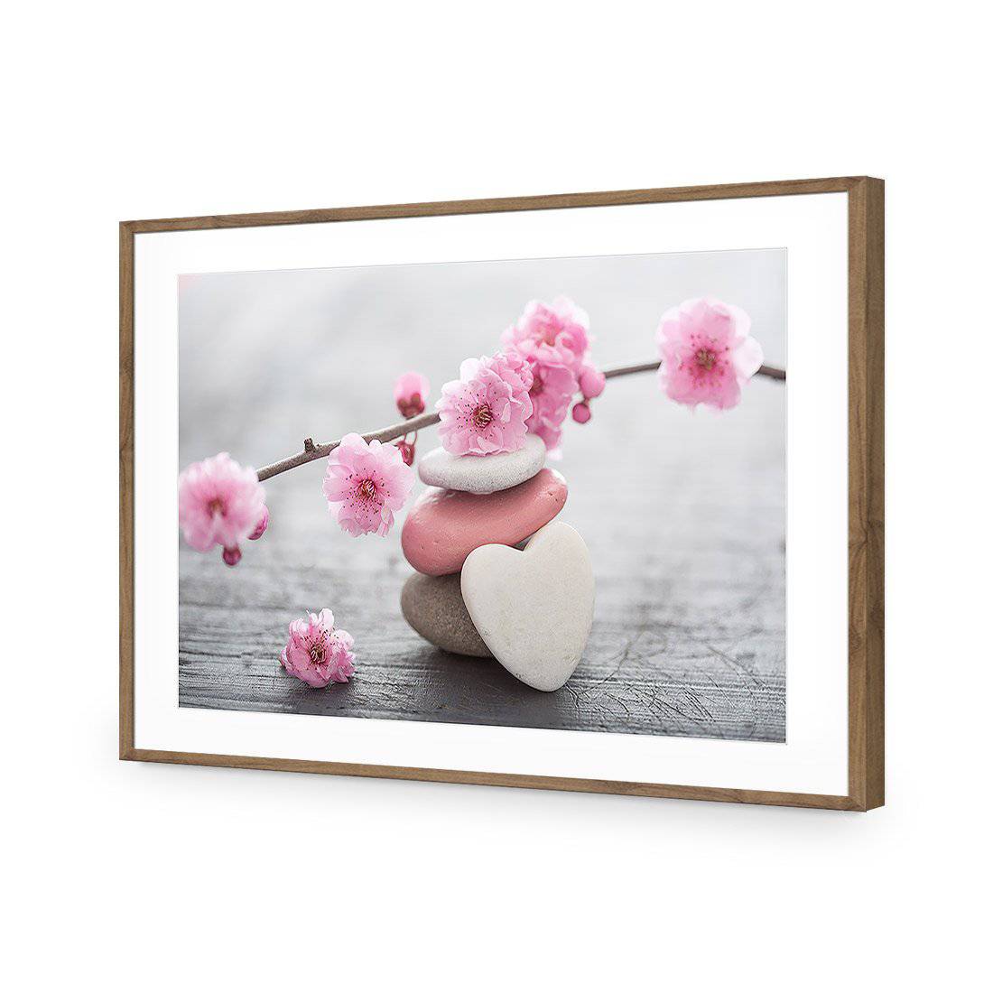 Blossom Stones | Standard Acrylic | Flat Frame With Border | Natural