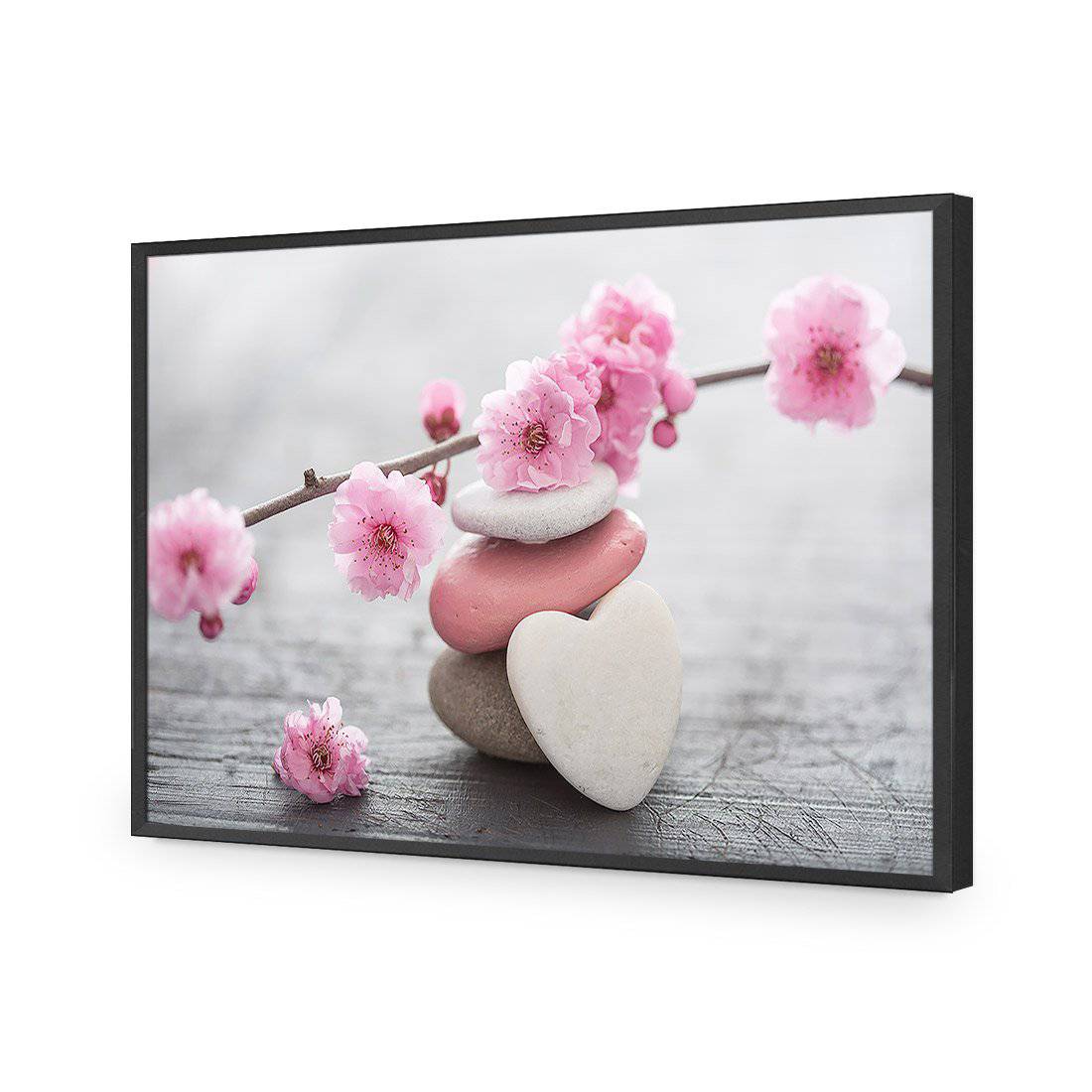 Blossom Stones Acrylic Glass Art - Wall Art Designs - 3348_AR_H WAD_AP - 030 - EDG_45x30_S - 2538 - BLK